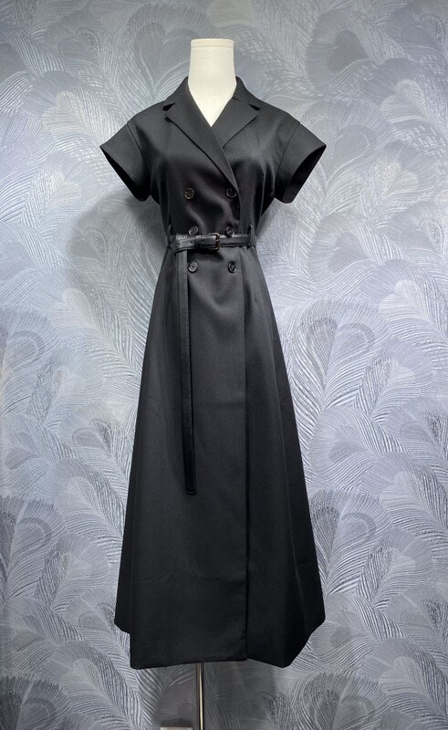 Fengpingying Export Women's Clothing 2025 New Summer Style Lapel Plain Color with Belt Long Dress Ready for Sale