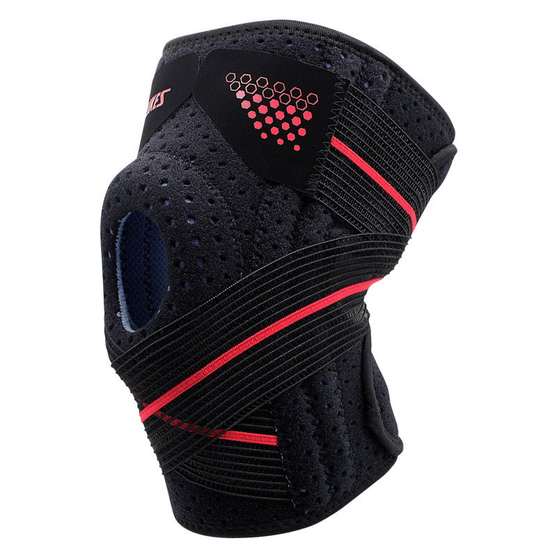 Rodilleras con soporte de resorte, para senderismo, ciclismo, correr, baloncesto, rodilleras absorbentes del sudor y transpirables, venta directa de fábrica