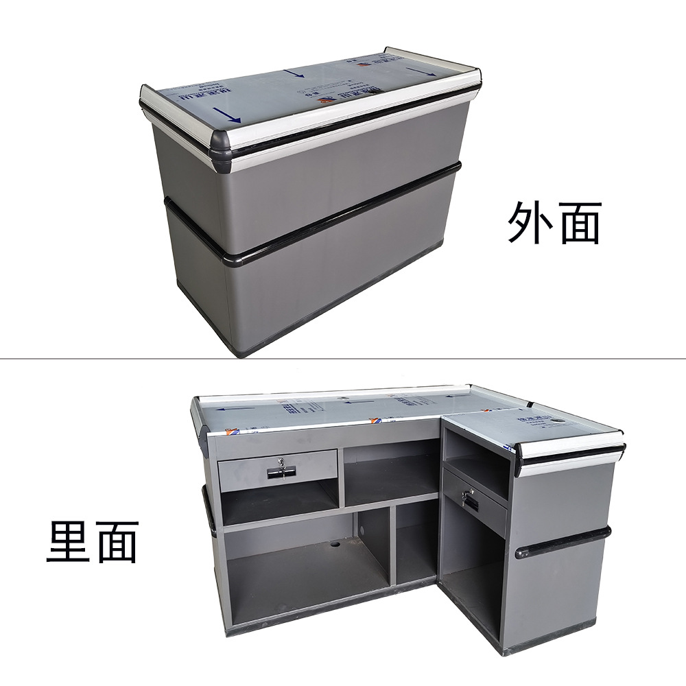 El metal de borde integral no requiere encimera de acero inoxidable en la esquina, el supermercado se puede ensamblar con aleación de aluminio integrada