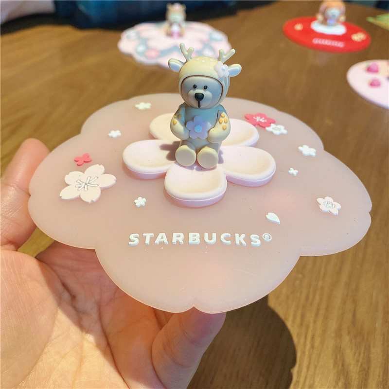 老虎硅胶杯盖咖啡杯防尘盖子卡通松鼠圆形杯盖陶瓷杯盖配件|undefined