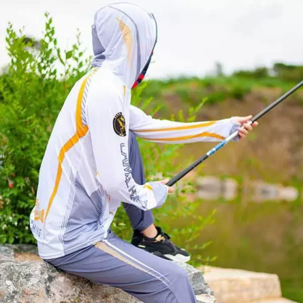 跨境户外冰丝钓鱼防晒服男款夏季速干透气垂钓服连帽防晒衣服定制