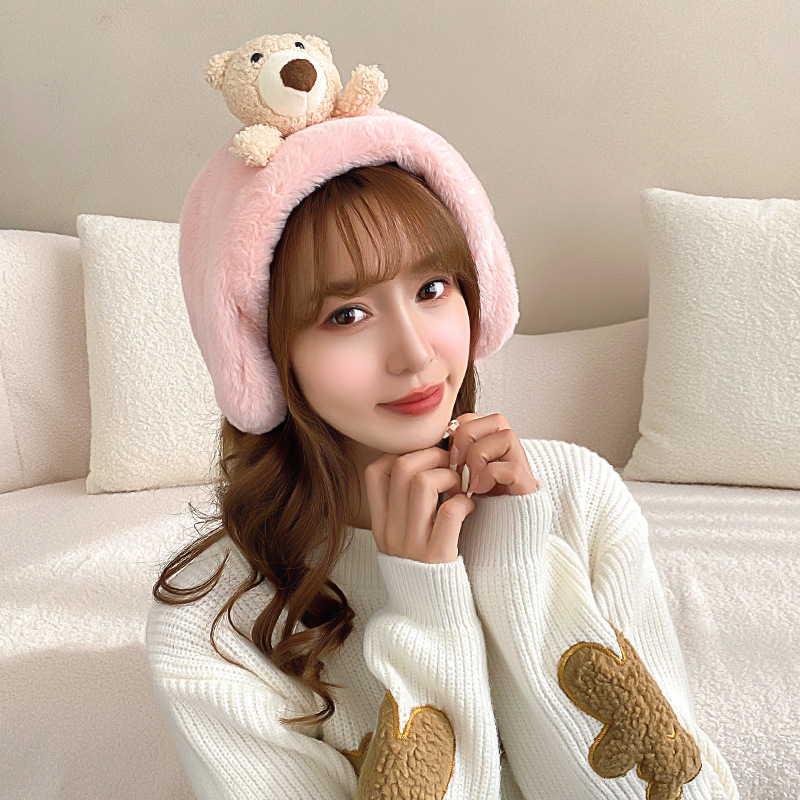 冬季新品保暖卡通熊耳罩可爱学生风防寒保暖耳罩冬半包款保暖耳罩
