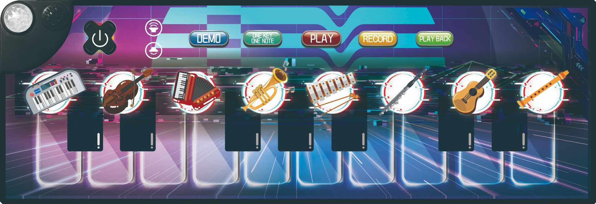 跨境新品儿童玩具音乐毯动物钢琴乐器认知婴儿玩具 新灯光模具