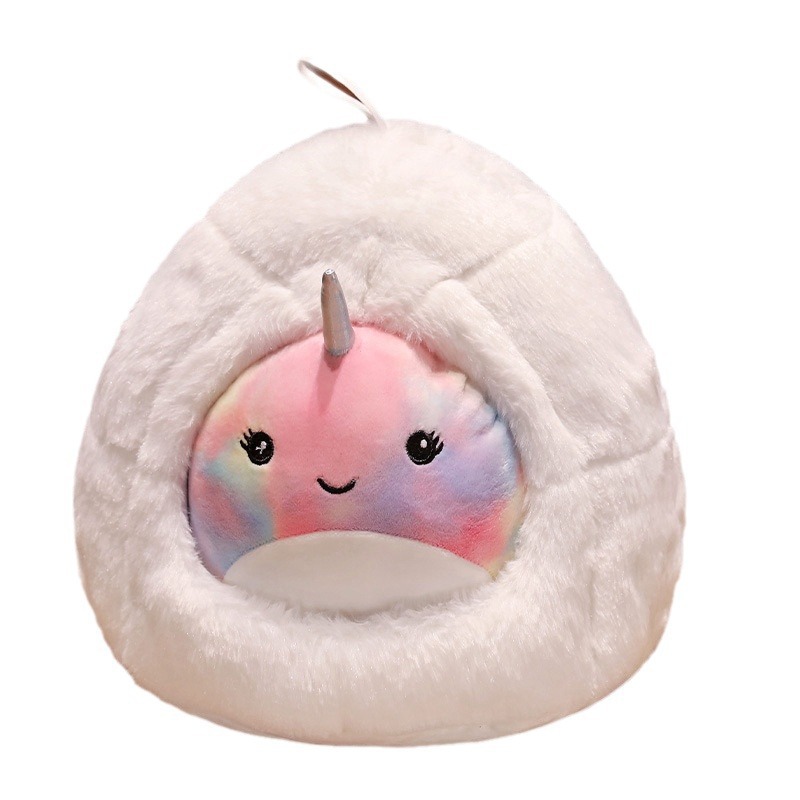 Pingüino nido muñeca juguetes de peluche lindo arco iris unicornio muñeca ballena muñeca de tela regalo para niños