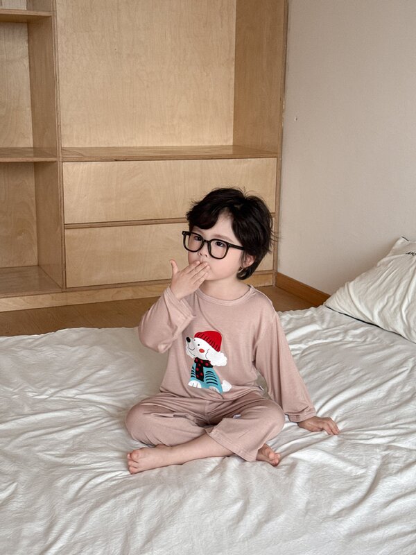 Youkesi 子供用モーダルパジャマ新しい子供用ホーム服セット夏の女の赤ちゃん空調服セット|undefined