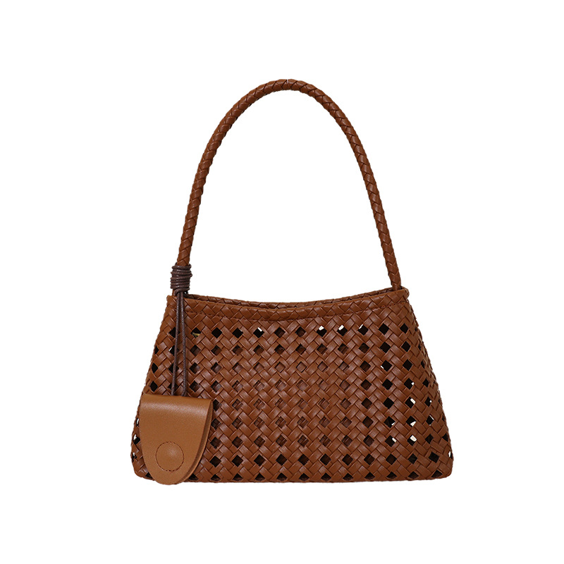 2026 nuevo diseño de moda bolsas de tejido a mano bolsas de brazo portátiles agujeradas bolsas de hombro para mujeres image 8