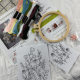 Handmade embroidery diy material bag Lu embroidery beginner self-embroidered couple T-shirt short sleeve pants creative embroidered gift
