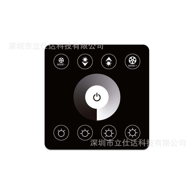 5-24V 86触摸面板调光控制器 黑色白色墙壁式面板单色控制器