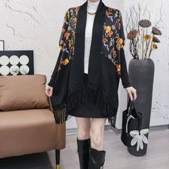 一件代发直播爆款流苏妈妈女装披肩2025春秋新款外套针织开衫上衣
