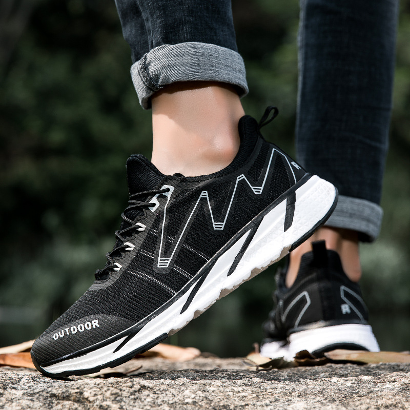 Nuevos zapatos transfronterizos para hombres, zapatos transpirables, zapatos de moda casuales ligeros y versátiles, zapatos deportivos de moda, talla grande para hombres 36-45