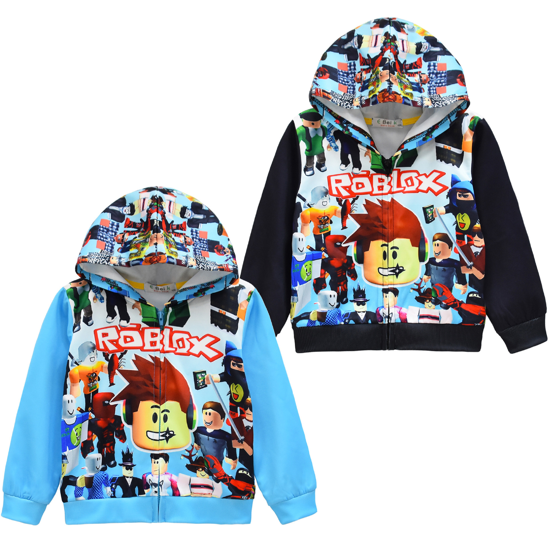 Spot Outwear Roblox Roblox Kidsren's Outwear Zipper Hooded Cardigan Jacket 36009