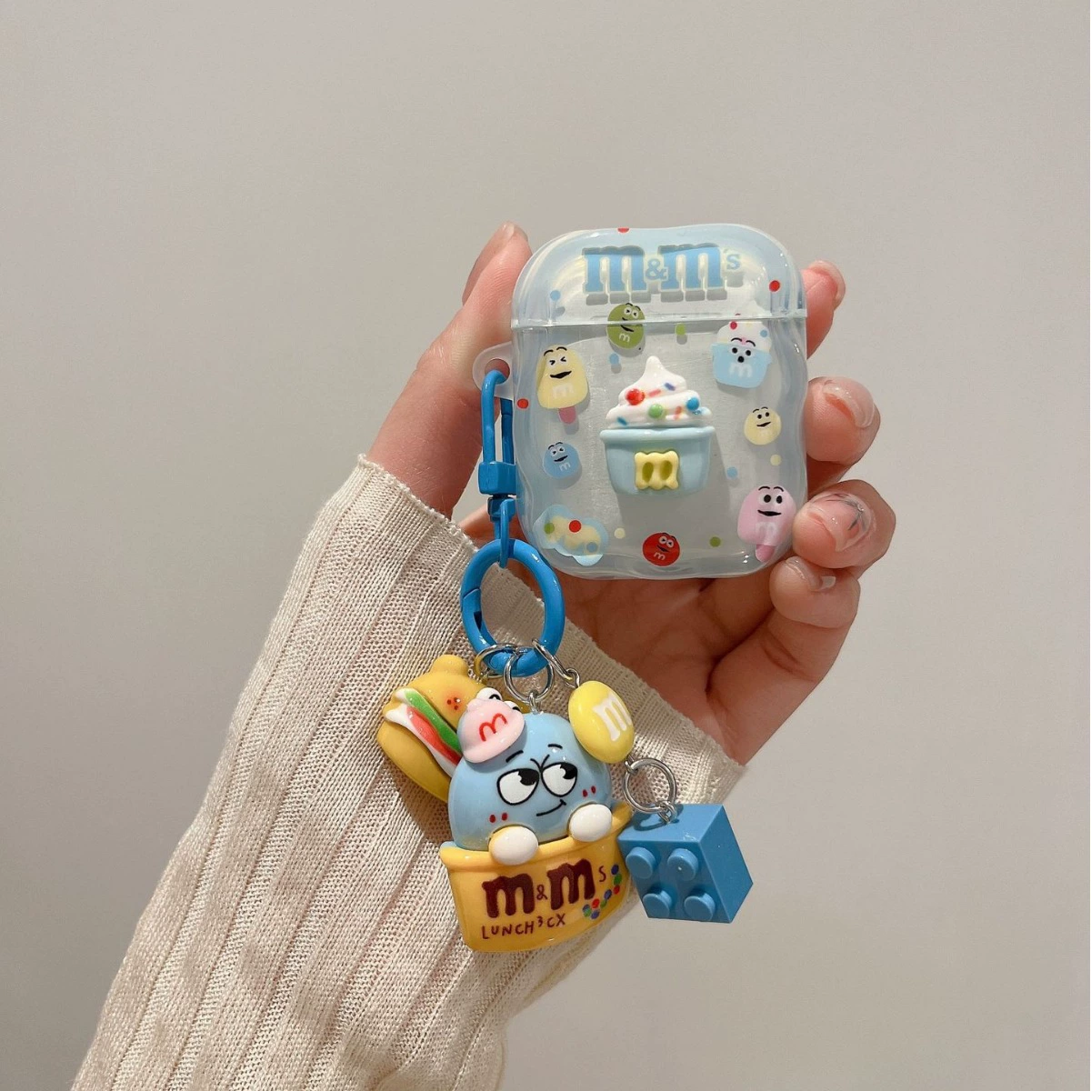 Защитный чехол для AirPods (Apple) — синий M Bean, совместим с AirPods 1/2/3/4 Pro/Pro2/Pro3