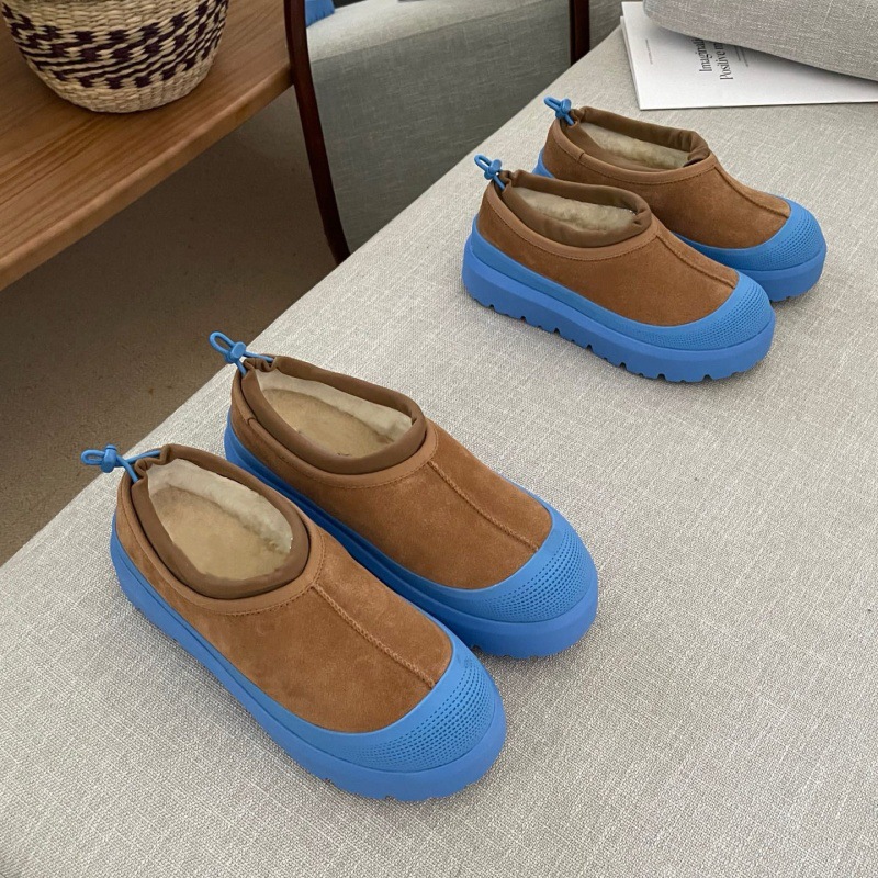 Schneestiefel Stiefeletten Schuhe Kurze Designer Bottes Schaffell Chesut Olive Hickory Sand Senfsamen Winter Warme Wollplattform Dicke Sohle Schuhstiefeletten_voghion.com