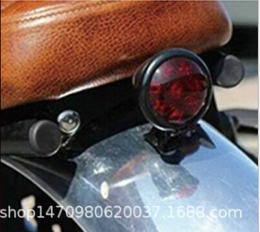 Harley cruiser motorcycle modification accessories retro metal LED rear tail light brake light small round light
