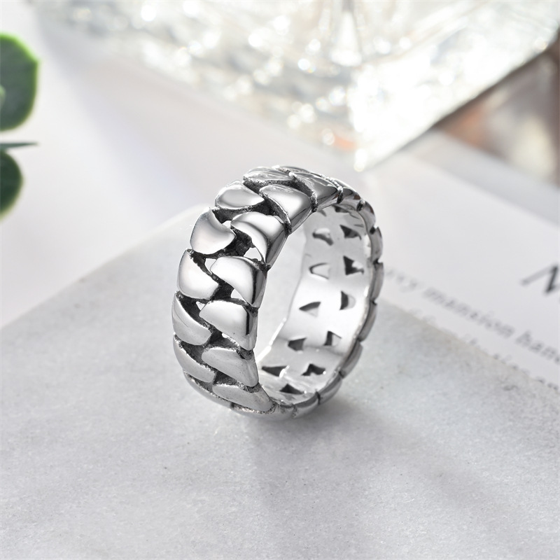 15g Weight Rings Classification 12, 6 Ring Size 1 Piece Quantity Daily, Street Occasion 304 Stainless Steel Material Roman Numeral Pattern All Seasons Season Unisex Gender Plating Design Hip-Hop, Punk Style Hip-Hop Punk Roman Numeral 304 Stainless Steel Plating Unisex Rings Men Band Rings 3