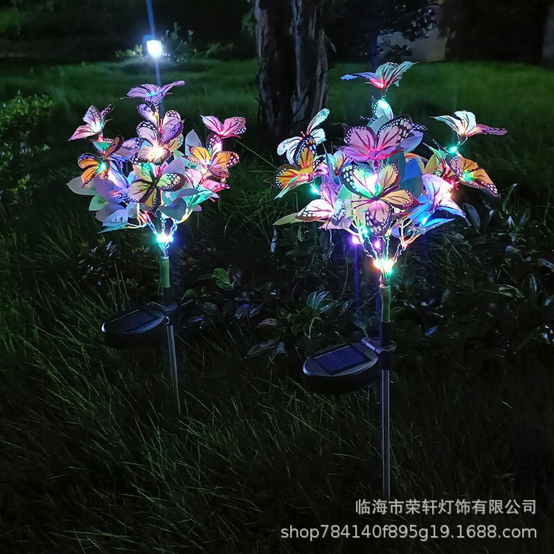 Hot-Selling New Led Solar Light with 7 Branches, Butterfly Flower Ground Stake Lawn Light, Outdoor Waterproof Holiday Decoration for Garden Hot-Selling New Led Solar Light with 7 Branches, Butterfly Flower Ground Stake Lawn Light, Outdoor Waterproof Holiday Decoration for Garden