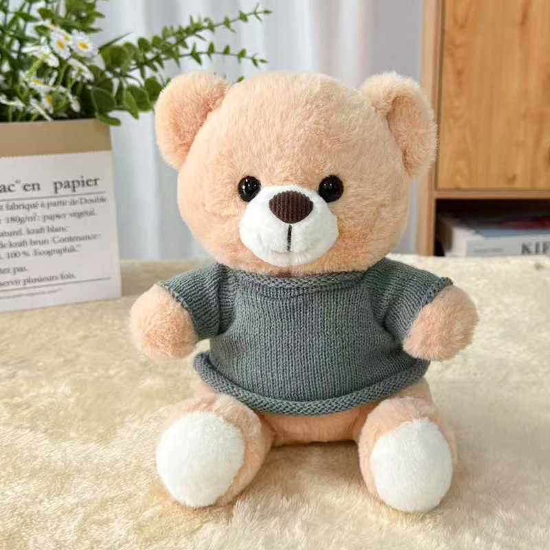 Suéter transfronterizo Teddy Bear muñecas muñecas juguetes de peluche actividad de publicidad LOGO impresión regalos de graduación escolar