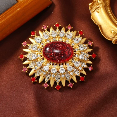Classic enamel brooch mid-ancient vintage corsage starfish cross court pin heavy industry badge accessories one-piece delivery (Yaxa sancaqları) - 1