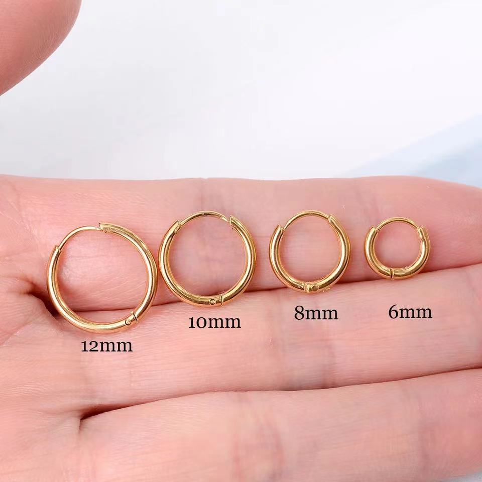 Fashion Geometric Titanium Steel Plating Earrings 1 Piece display picture 2