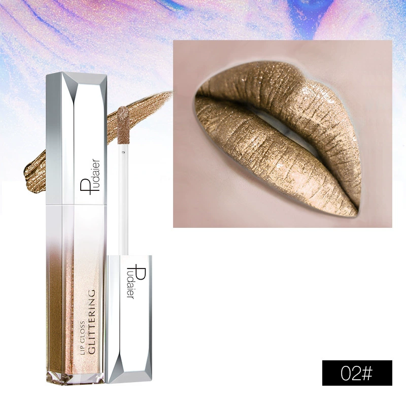 Lip Gloss (Pudaier) Shimmer Pearl Nourishing, 18 Colors, Lip-Volume Enhancing, European Style
