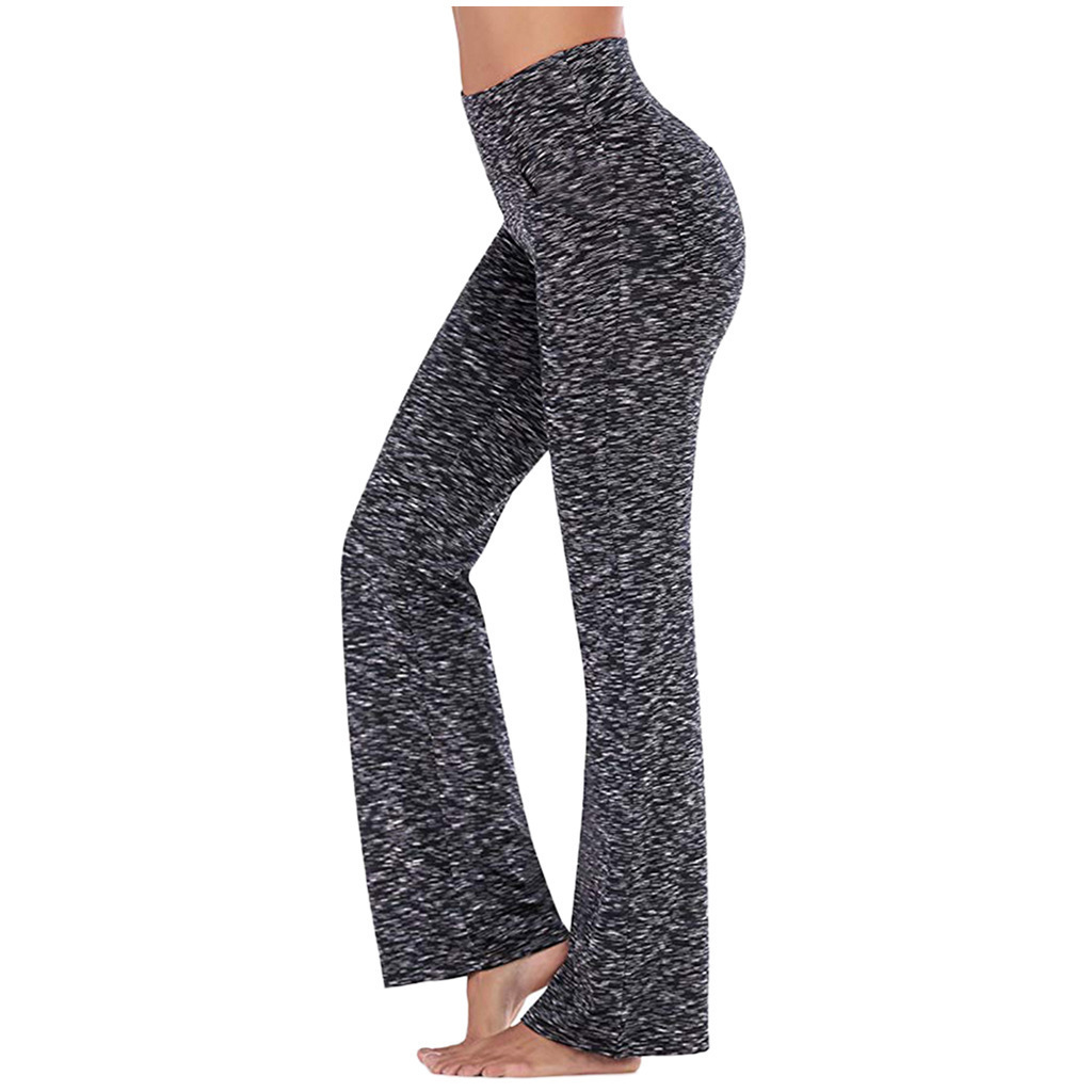 High-Waisted Flare Wide Leg Yoga Pants Plus Size Casual Spring/Summer Women's Clothing_voghion.com