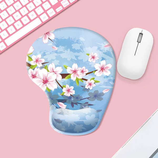 G01-HH011-2-Pink peach blossom on blue background