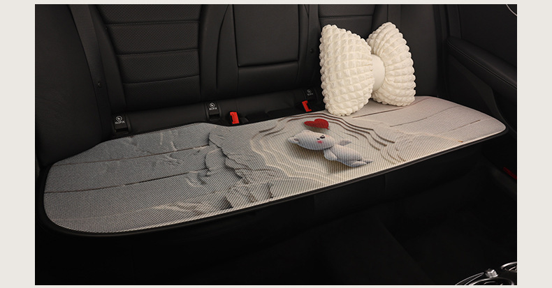Car Seat Cushion New Style Cute All-Season Cushion Summer Breathable Cartoon Simple Comfortable Half-Cover Seat Pad