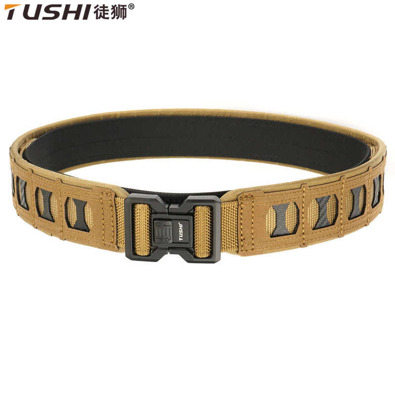 5cm Alloy Buckle Workwear Outdoor Ribbed Tactical Belt Function Molle Nylon Ronin Inner and Outer Belt Set 5cm Alloy Buckle Workwear Outdoor Ribbed Tactical Belt Function Molle Nylon Ronin Inner and Outer Belt Set