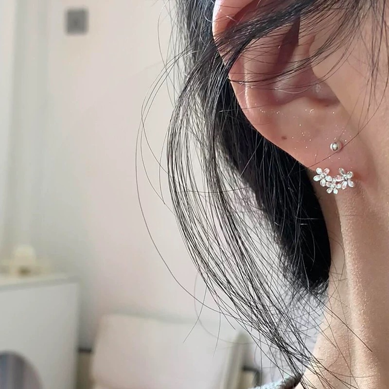 Hypoallergenic Sleep Stud Earrings In Titanium With Flat Backs_voghion.com