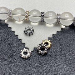 セパレーターサークル、色保持ジルコンマイクロドリルビーズ、手作りクリスタルブレスレット、DIYジュエリーアクセサリービーズ