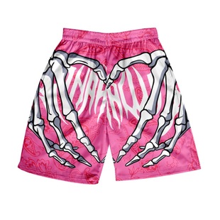 2025 Cross-Border Independent Station Hot-Selling New Style Skull Hand-Wind Personalized Casual Japanese Thin Beach Pants Quick-Drying Shorts