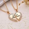 Fashionable necklace, chain for key bag  for friend, European style, English