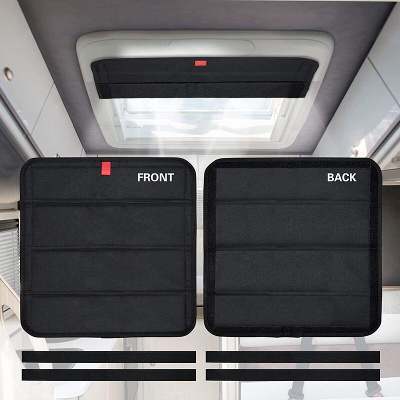 RV Sky Curtain Vent Window Cover Sunshade Curtain Blackout Camping Trailer Fan Cover Privacy Curtain Magnetic Sun Visor
