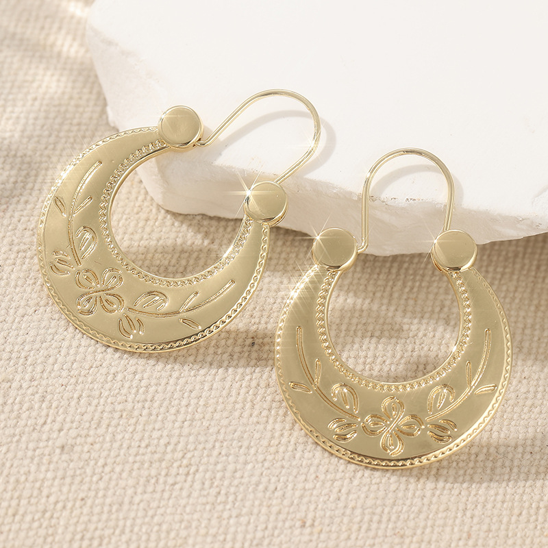 Chenyue Cross-Border Earrings European and American Trendy Copper Hoop Earrings Yiwu Earrings