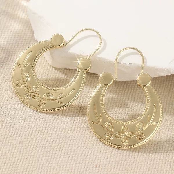 Chenyue Cross-Border Earrings European and American Trendy Copper Hoop Earrings Yiwu Earrings
