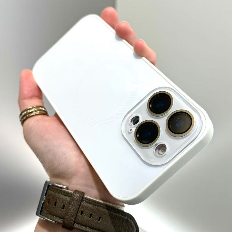 iPhone17promax用携帯電話ケース、羽根のような磁気吸着、レンズフィルム付き、肌触りの良いApple16用耐衝撃保護ケース|undefined