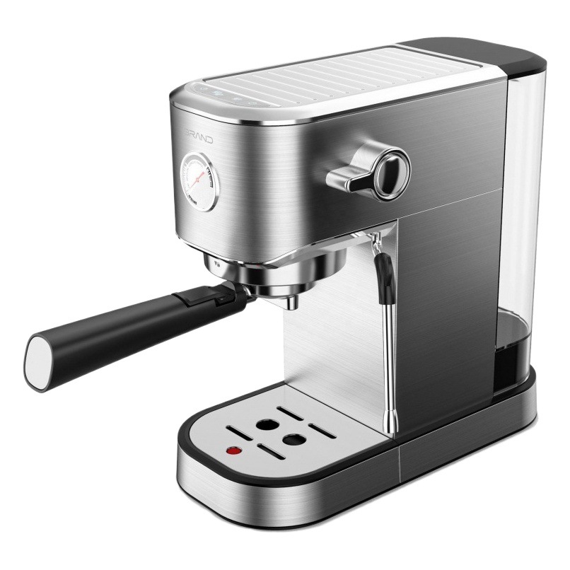 Máquina de café espresso semiautomática de estilo italiano, con espumador de leche a vapor de extracción a presión estándar europeo, para uso doméstico, venta al por mayor.