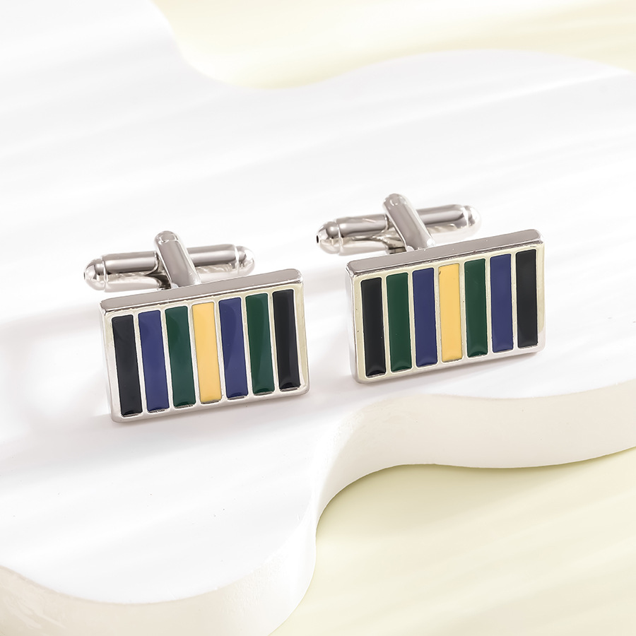 nuovi gemelli rettangolari a quadri dipinti chiodi per maniche di camicia francesi gemelli_voghion.com