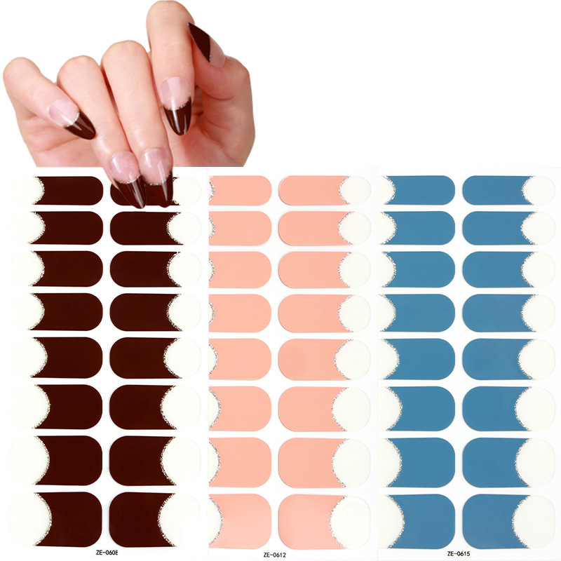 waterproof solid color nail stickers for nails