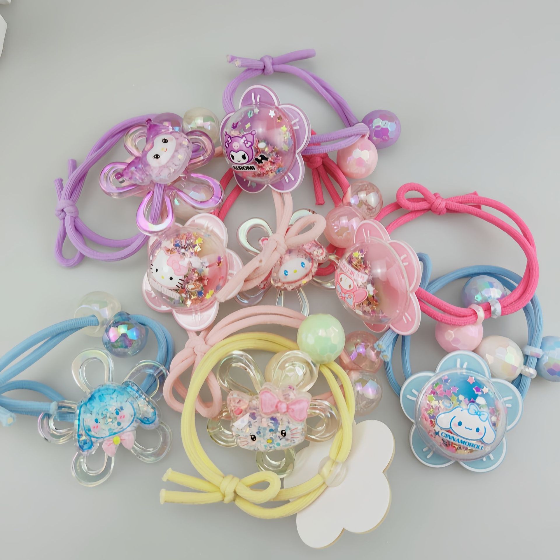 Anillo de cabello para niños red 2024 nuevo Sanliou cuerda de cabeza dulce alta cola de caballo de goma cuerda de cabello para niñas Kulomi cabello