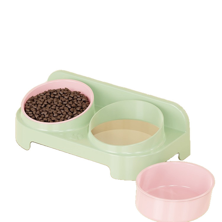 猫碗环保猫食盆猫咪饭碗双碗斜口狗狗碗喝水喂食碗保护颈椎防打翻|undefined