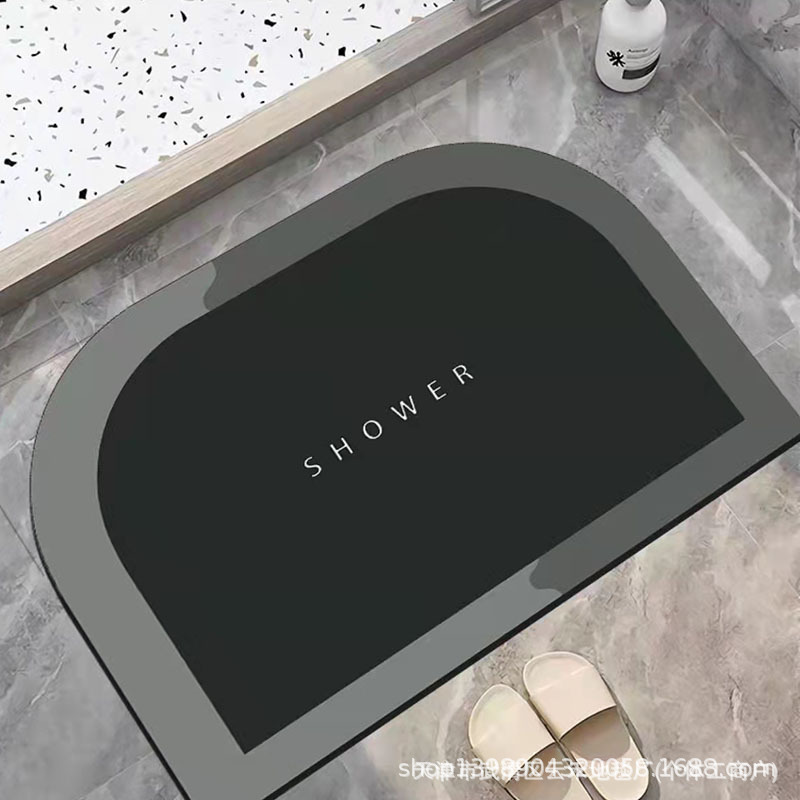 Transfronterizo simple almohadilla de suelo de baño de barro de diatomeas resistente al deslizamiento absorción de agua almohadilla de inodoro puerta de inodoro almohadilla de pie antisucia