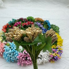 144朵带叶玻璃珠花芯小浆果喜糖盒婚庆材料diy花环配件花束ins风