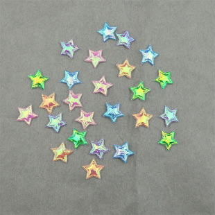 1.3cm magic cloth five-pointed star embossed accessories diy star hair accessories headdress hair clip handmade jewelry material
