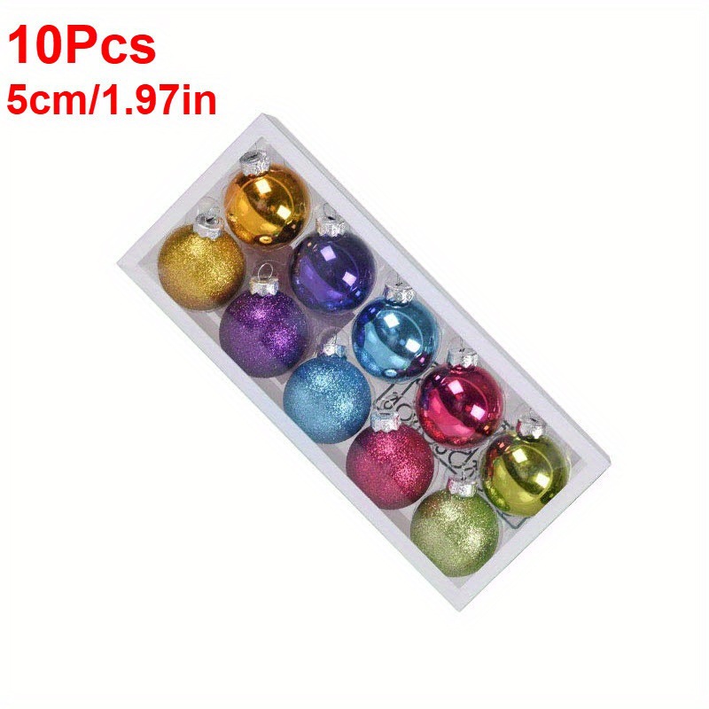 Colgante de Navidad de punto transfronterizo Bola de Navidad de vidrio de colores mezclados de varios estilos creativos Bola de decoración de árbol de Navidad 24PCS