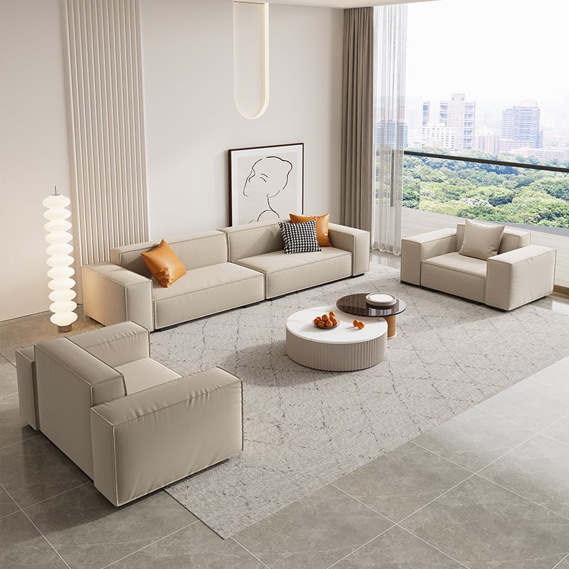 Sofá de tela de tecnología italiana simple y moderno estilo de crema de viento pequeño bloque de tofu recto dormitorio sofá nórdico doméstico