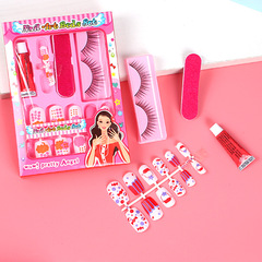 Nail stickers, false nails, wedding nail wear, detachable nail clips, false eyelashes, finished set, nail stickers set