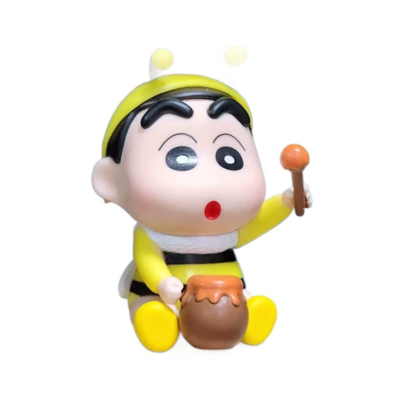 Crayon Shin-chan Нохара Синносукэ расслабленно бьющийся пчелой Шин-чан кукла анимационная фигурка в коробке