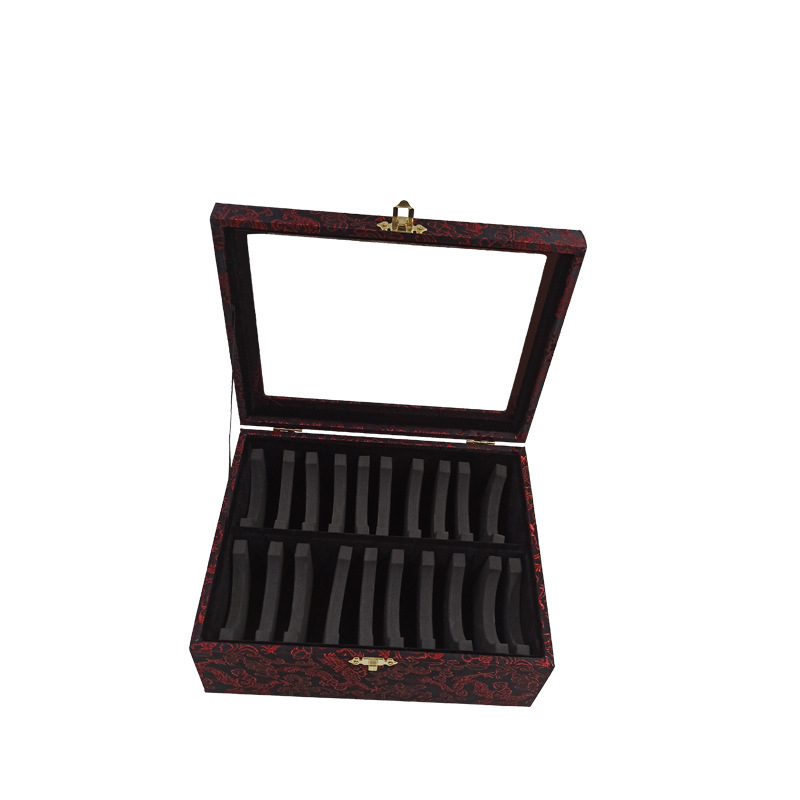 22비트 검정색 배경 브로케이드 천