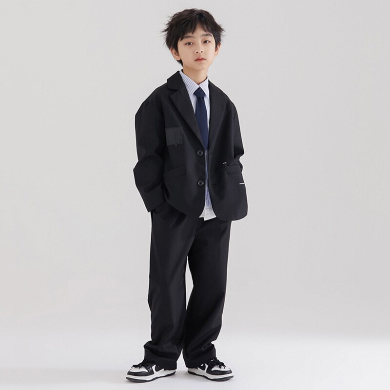 Boys' Spring and Autumn Outfit 2026 New Style for Older Children, Trendy Boys' Suit, Stylish and Cool